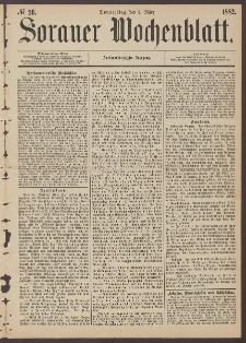 Sorauer Wochenblatt, No. 26. (2. M&auml;rz 1882)