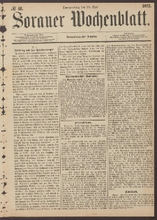 Sorauer Wochenblatt, No. 46. (20. April 1882)