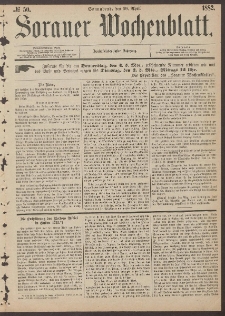 Sorauer Wochenblatt, No. 50. (29. April 1882)