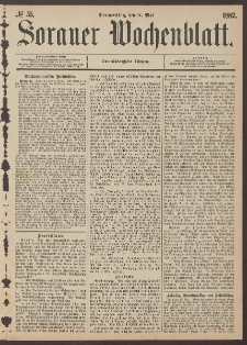 Sorauer Wochenblatt, No. 55. (11. Mai 1882)