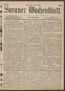 Sorauer Wochenblatt, No. 56. (13. Mai 1882)