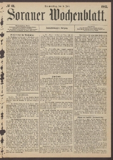 Sorauer Wochenblatt, No. 66. (8. Juni 1882)