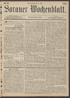 Sorauer Wochenblatt, No. 76. (1. Juli 1882)