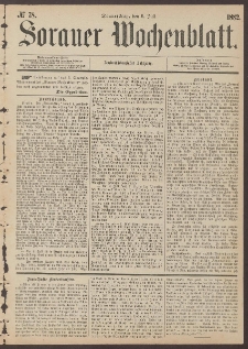 Sorauer Wochenblatt, No. 78. (6. Juli 1882)