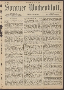 Sorauer Wochenblatt, No. 87. (27. Juli 1882)