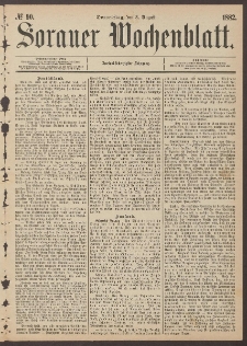 Sorauer Wochenblatt, No. 90. (3. August 1882)