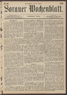 Sorauer Wochenblatt, No. 93. (10. August 1882)