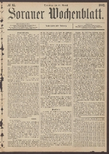 Sorauer Wochenblatt, No. 95. (15. August 1882)