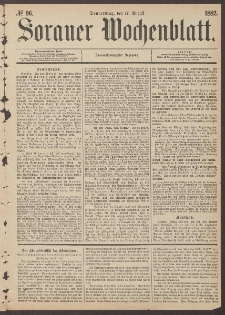 Sorauer Wochenblatt, No. 96. (17. August 1882)