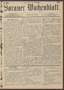 Sorauer Wochenblatt, No. 100. (26. August 1882)