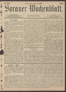 Sorauer Wochenblatt, No. 103. (2. September 1882)