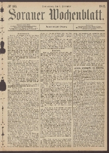Sorauer Wochenblatt, No. 105. (7. September 1882)