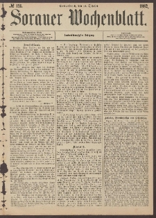 Sorauer Wochenblatt, No. 121. (14. October 1882)