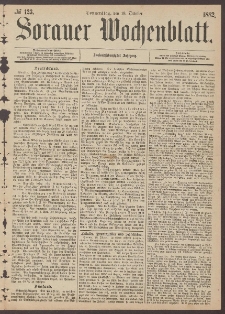 Sorauer Wochenblatt, No. 123. (19. October 1882)