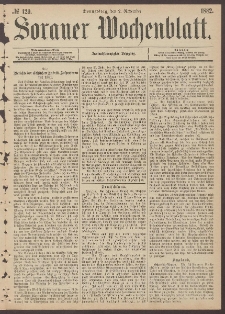 Sorauer Wochenblatt, No. 129. (2. November 1882)