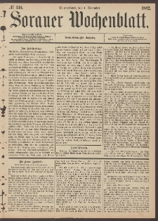 Sorauer Wochenblatt, No. 130. (4. November 1882)