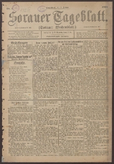 Sorauer Tageblatt (Sorauer Wochenblatt), Nr. 1. (1. Januar 1898)