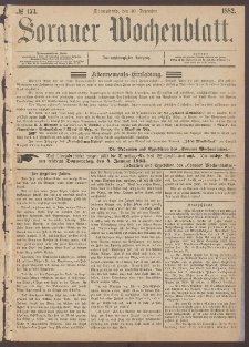 Sorauer Wochenblatt, No. 153. (30. December 1882)