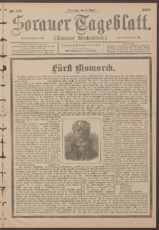 Sorauer Tageblatt (Sorauer Wochenblatt), Nr. 177. (2. August 1898)
