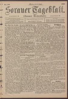 Sorauer Tageblatt (Sorauer Wochenblatt), Nr. 189. (16. August 1898)
