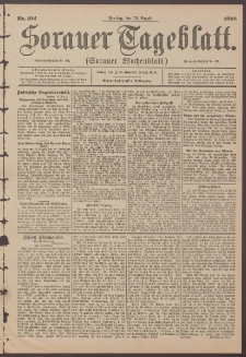 Sorauer Tageblatt (Sorauer Wochenblatt), Nr. 192. (19. August 1898)