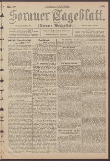 Sorauer Tageblatt (Sorauer Wochenblatt), Nr. 199. (27. August 1898)