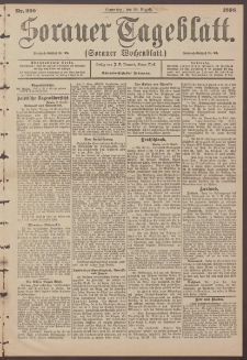 Sorauer Tageblatt (Sorauer Wochenblatt), Nr. 200. (28. August 1898)