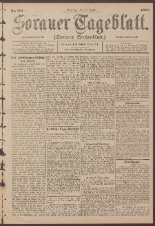 Sorauer Tageblatt (Sorauer Wochenblatt), Nr. 201. (30. August 1898)
