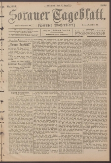 Sorauer Tageblatt (Sorauer Wochenblatt), Nr. 202. (31. August 1898)