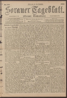 Sorauer Tageblatt (Sorauer Wochenblatt), Nr. 214. (14. September 1898)