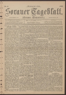 Sorauer Tageblatt (Sorauer Wochenblatt), Nr. 3. (5. Januar 1898)