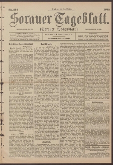Sorauer Tageblatt (Sorauer Wochenblatt), Nr. 234. (7. Oktober 1898)