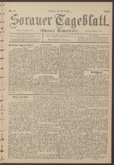 Sorauer Tageblatt (Sorauer Wochenblatt), Nr. 8. (11. Januar 1898)