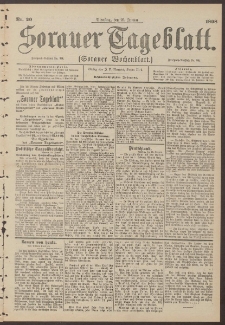 Sorauer Tageblatt (Sorauer Wochenblatt), Nr. 20. (25. Januar 1898)
