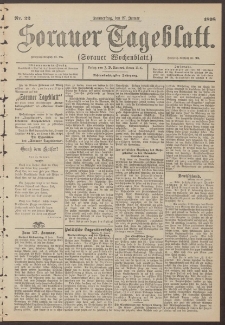 Sorauer Tageblatt (Sorauer Wochenblatt), Nr. 22. (27. Januar 1898)