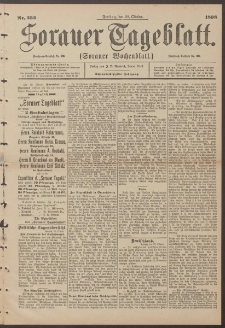 Sorauer Tageblatt (Sorauer Wochenblatt), Nr. 252. (28. Oktober 1898)
