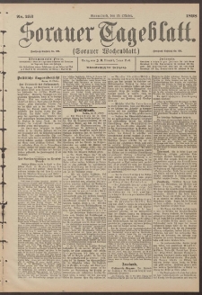 Sorauer Tageblatt (Sorauer Wochenblatt), Nr. 253. (29. Oktober 1898)