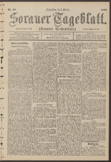 Sorauer Tageblatt (Sorauer Wochenblatt), Nr. 28. (3. Februar 1898)