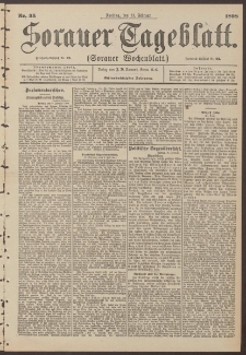 Sorauer Tageblatt (Sorauer Wochenblatt), Nr. 35. (11. Februar 1898)