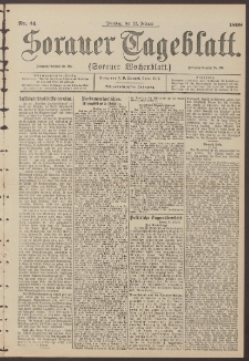 Sorauer Tageblatt (Sorauer Wochenblatt), Nr. 44. (22. Februar 1898)