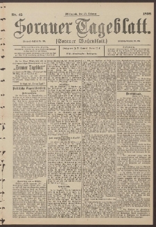 Sorauer Tageblatt (Sorauer Wochenblatt), Nr. 45. (23. Februar 1898)