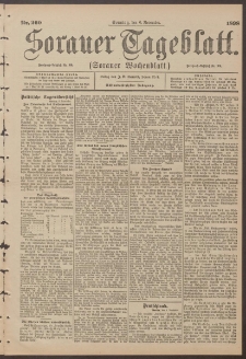 Sorauer Tageblatt (Sorauer Wochenblatt), Nr. 260. (6. November 1898)