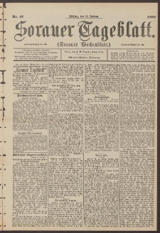 Sorauer Tageblatt (Sorauer Wochenblatt), Nr. 47. (25. Februar 1898)