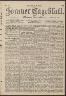 Sorauer Tageblatt (Sorauer Wochenblatt), Nr. 48. (26. Februar 1898)