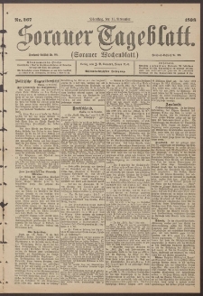 Sorauer Tageblatt (Sorauer Wochenblatt), Nr. 267. (15. November 1898)