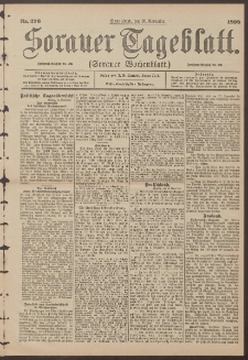 Sorauer Tageblatt (Sorauer Wochenblatt), Nr. 276. (26. November 1898)