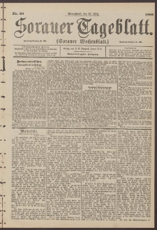 Sorauer Tageblatt (Sorauer Wochenblatt), Nr. 60. (12. M&auml;rz 1898)