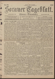 Sorauer Tageblatt (Sorauer Wochenblatt), Nr. 281. (2. Dezember 1898)