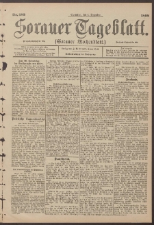Sorauer Tageblatt (Sorauer Wochenblatt), Nr. 283. (4. Dezember 1898)