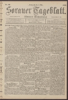 Sorauer Tageblatt (Sorauer Wochenblatt), Nr. 66. (19. M&auml;rz 1898)